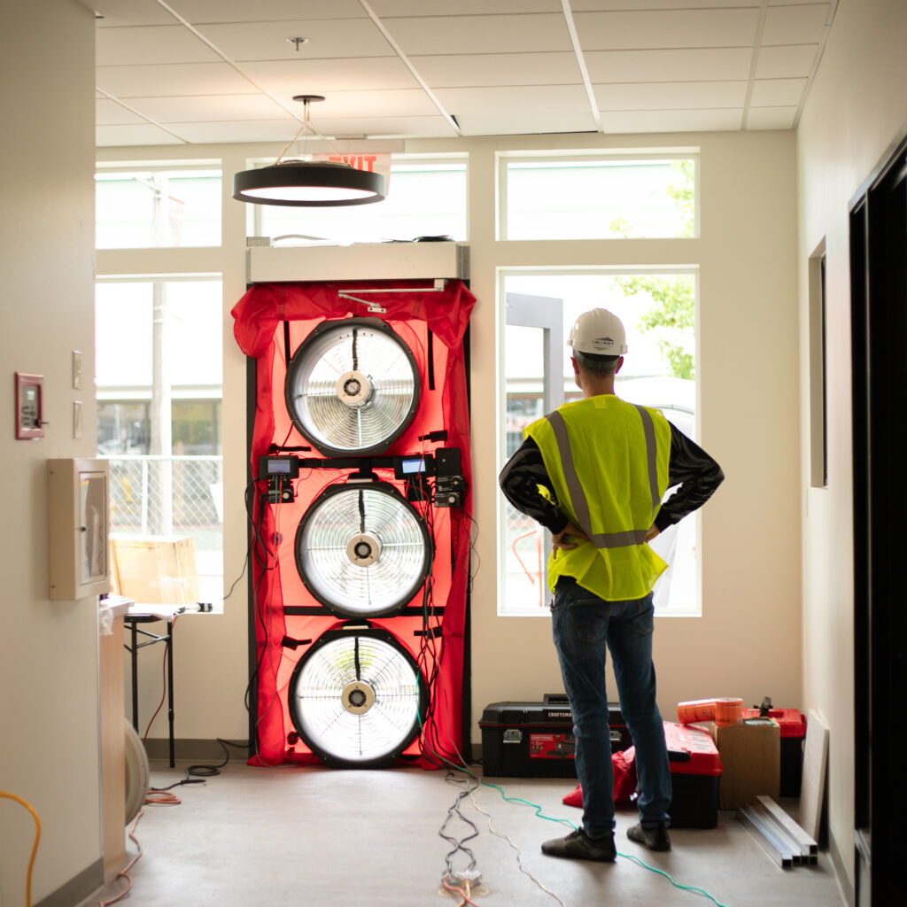 Photo of air flowing through a building